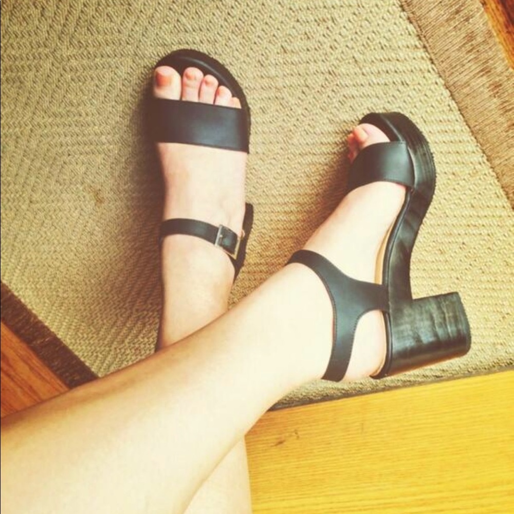 American Apparel Wooden Heel Sandal